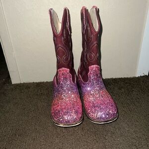 Pink Glitter Cowboy Boots